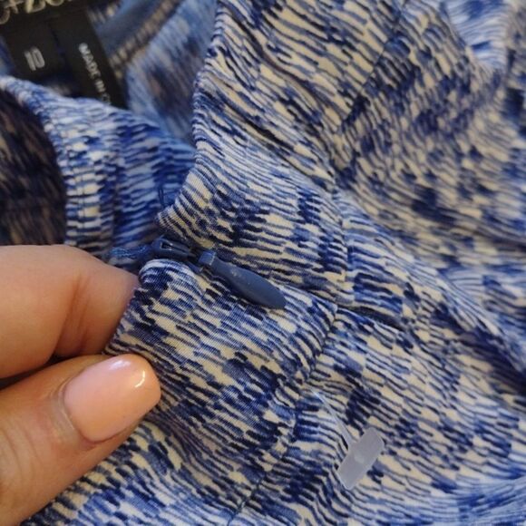 Nic+Zoe Palazzo Waterfall wide leg pants blue pattern - Picture 9 of 11